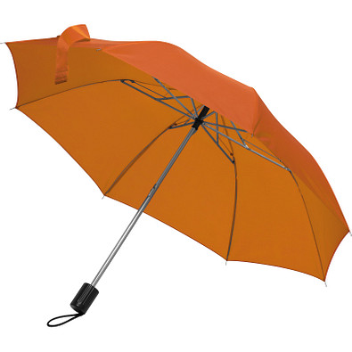Teleskop-Taschenschirm aus Polyester mit Schutzhülle, orange