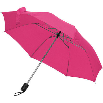 Teleskop-Taschenschirm aus Polyester mit Schutzhülle, pink
