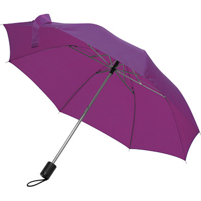 Teleskop-Taschenschirm aus Polyester mit Schutzhülle, violett