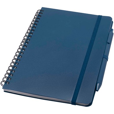 Thalaasa A5 Hardcover Notizbuch mit Kugelschreiber (schwarze Mine), Ozeanblau