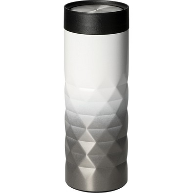 Thermobecher Diamond 360, weiss/silber