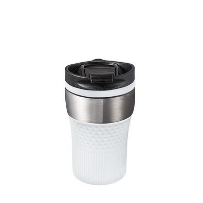 Thermobecher RETUMBLER-BAYAMO CORPORATE, silber/weiß