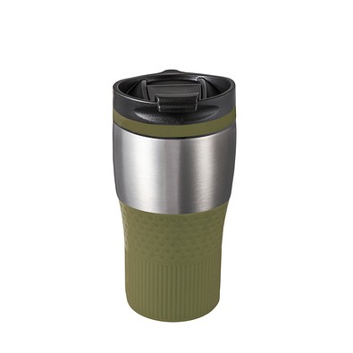 Thermobecher RETUMBLER-BAYAMO MEZZO CORPORATE, silber/dunkelgrün
