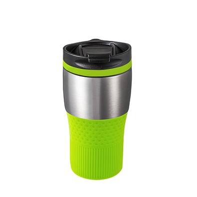 Thermobecher RETUMBLER-BAYAMO MEZZO CORPORATE, silber/hellgrün