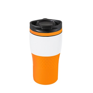 Thermobecher RETUMBLER-BAYAMO MEZZO CORPORATE, weiß/orange
