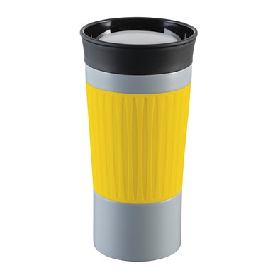 Thermobecher RETUMBLER-myKINGSTON, grau, gelb