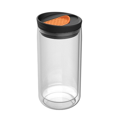 Thermobecher RETUMBLER-myNIZZA, transparent/orange