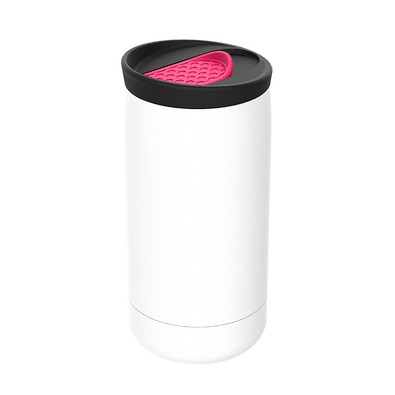 Thermobecher RETUMBLER-myNIZZA, weiß/magenta