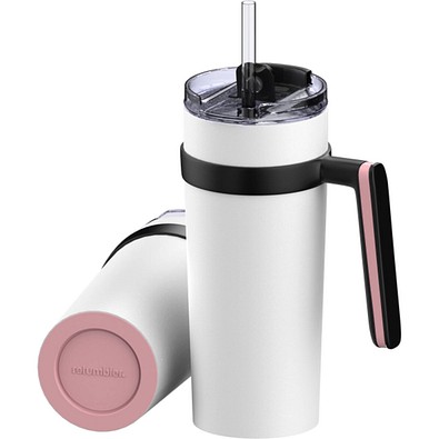 Thermobecher RETUMBLER-myORINOCO CERAMIC, weiß/hellmagenta