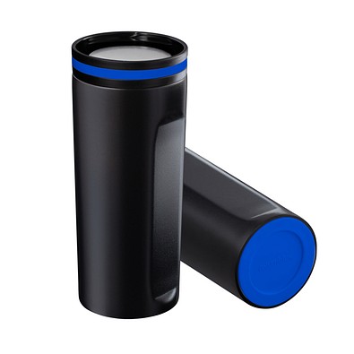 Thermobecher RETUMBLER-mySTEELONE, schwarz/blau