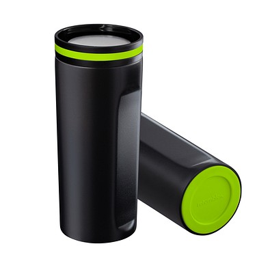 Thermobecher RETUMBLER-mySTEELONE, schwarz/hellgrün