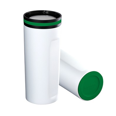 Thermobecher RETUMBLER-mySTEELONE, weiß/grün