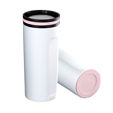 Thermobecher RETUMBLER-mySTEELONE, weiß/rosa
