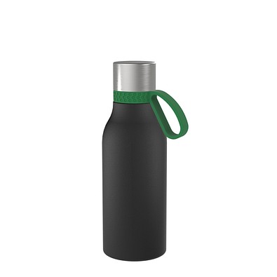 Thermotrinkflasche RETUMBLER-myNIZZA II 420 CERAMIC, schwarz, Ring grün