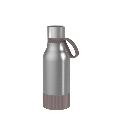 Thermotrinkflasche RETUMBLER-myNIZZA II 420 CERAMIC, silber/braun/braun