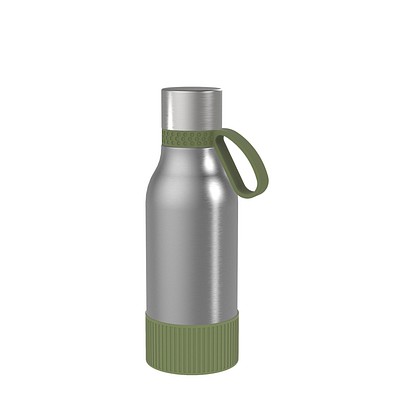 Thermotrinkflasche RETUMBLER-myNIZZA II 420 CERAMIC, silber/dunkelgrün/dunkelgrün