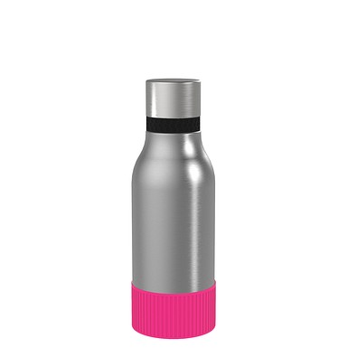 Thermotrinkflasche RETUMBLER-myNIZZA II 420 CERAMIC, silber, Sleeve magenta