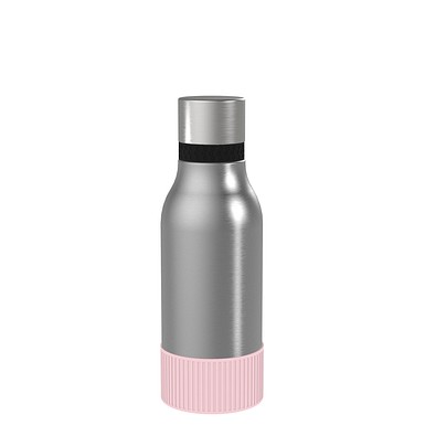 Thermotrinkflasche RETUMBLER-myNIZZA II 420 CERAMIC, silber, Sleeve rosa