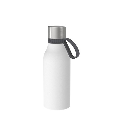 Thermotrinkflasche RETUMBLER-myNIZZA II 420 CERAMIC, weiß, Ring anthrazit
