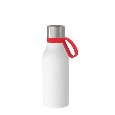 Thermotrinkflasche RETUMBLER-myNIZZA II 420 CERAMIC, weiß, Ring rot