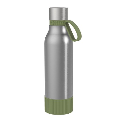 Thermotrinkflasche RETUMBLER-myNIZZA II 600 CERAMIC, silber/dunkelgrün/dunkelgrün