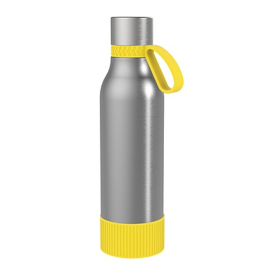 Thermotrinkflasche RETUMBLER-myNIZZA II 600 CERAMIC, silber/gelb/gelb