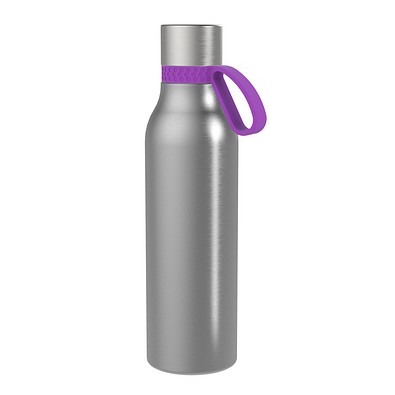 Thermotrinkflasche RETUMBLER-myNIZZA II 600 CERAMIC, silber, Ring lila
