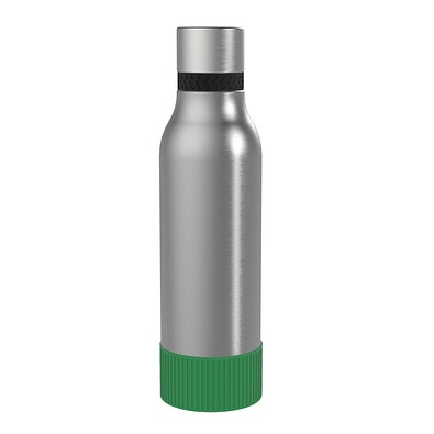 Thermotrinkflasche RETUMBLER-myNIZZA II 600 CERAMIC, silber, Sleeve grün