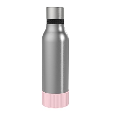 Thermotrinkflasche RETUMBLER-myNIZZA II 600 CERAMIC, silber, Sleeve rosa