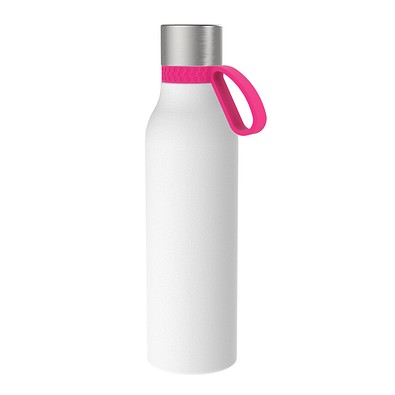 Thermotrinkflasche RETUMBLER-myNIZZA II 600 CERAMIC, weiß, Ring magenta
