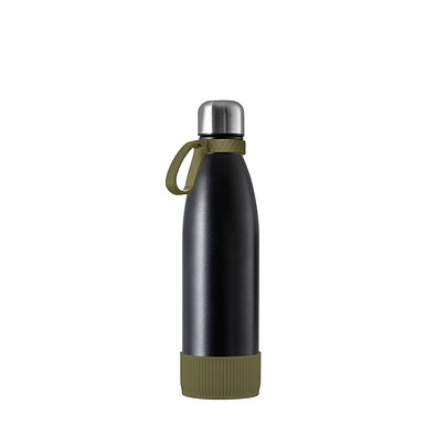 Thermotrinkflasche RETUMBLER-NIZZA, schwarz/dunkelgrün/dunkelgrün
