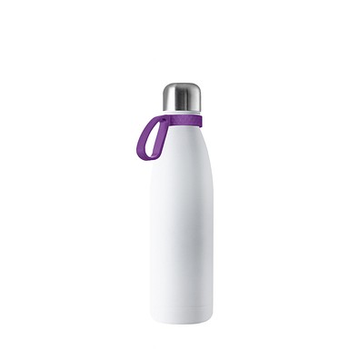 Thermotrinkflasche RETUMBLER-NIZZA, weiß, Ring lila