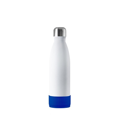 Thermotrinkflasche RETUMBLER-NIZZA, weiß, Sleeve blau