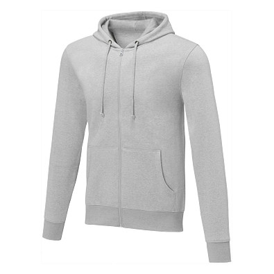 Theron Herren Kapuzenpullover mit Reißverschluss, heather grau, XXL