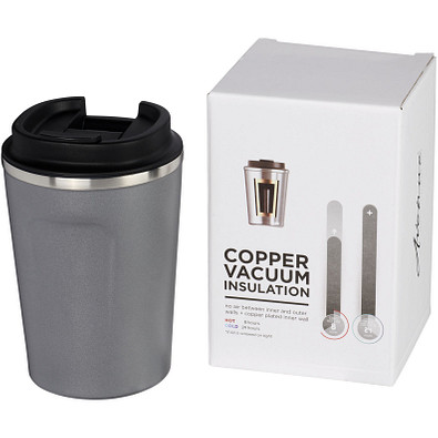 Thor auslaufsicherer kuper-vakuum Isolierbecher, 360 ml, grau
