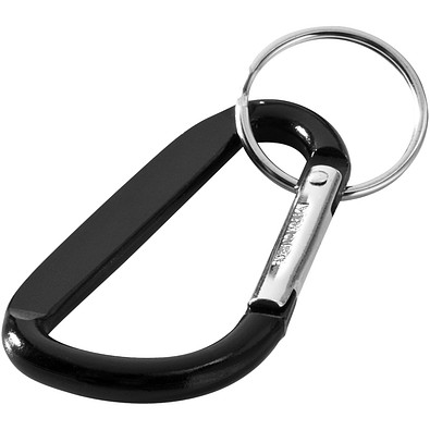 Timor Karabiner Schlüsselanhänger aus recyceltem Aluminium, schwarz