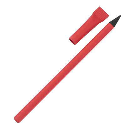 Tintenloses Schreibgerät aus Papier, rot