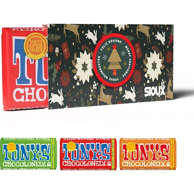 Tony's Chocolonely Tafel 90 g, Zartbitter Mandel Meersalz (vegan), inkl. Druck