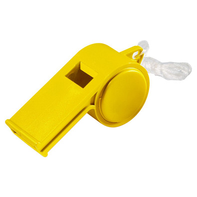 Trillerpfeife Sport mit Kordel, standard-gelb