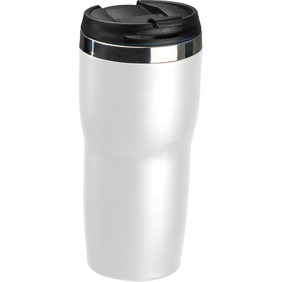 Trinkbecher mit Edelstahlummantelung, 500 ml, weiss