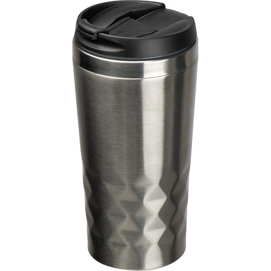 Trinkbecher mit Muster, 400 ml, grau