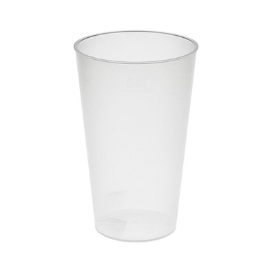 Trinkbecher Vital, 400 ml, transparent-milchig