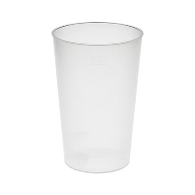 Trinkbecher Vital, 500 ml, transparent-milchig