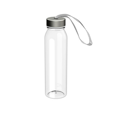 Trinkflasche Active Pure, 650 ml, RENEW, transparent/silber