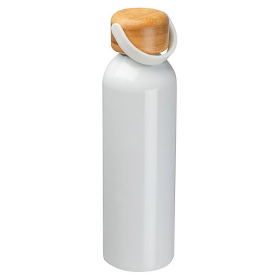 Trinkflasche aus recyceltem Aluminium, weiss