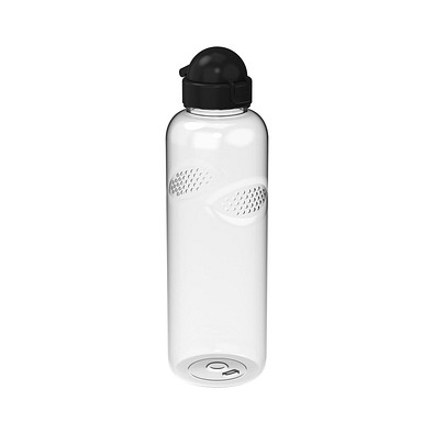 Trinkflasche Carve Junior, 1 l, RENEW, transparent/schwarz