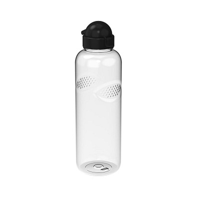 Trinkflasche Carve Junior, 1 l, transparent/schwarz