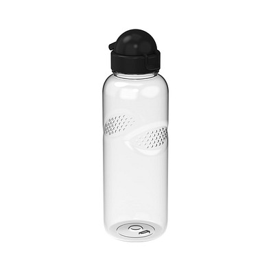 Trinkflasche Carve Junior, 700 ml, RENEW, transparent/schwarz