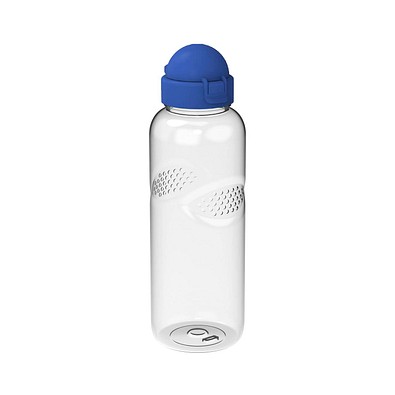 Trinkflasche Carve Junior, 700 ml, RENEW, transparent/standard-blau PP