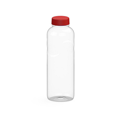 Trinkflasche Carve Refresh, 1 l, RENEW, transparent/standard-rot